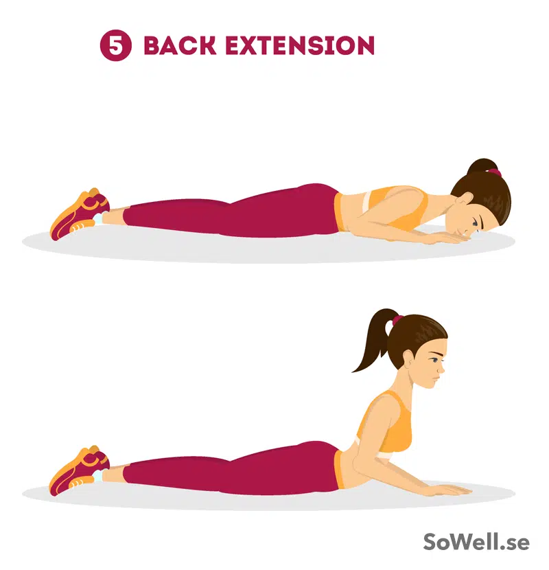 Person som gör yoga för att stärka ryggen. Träna rygg hemma.